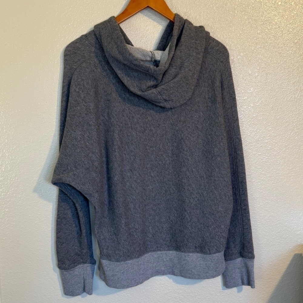 J.Crew Hoodie Women L Heather Gray Cotton Sweatshirt‎ Loungewear Activewear - Picture 7 of 10